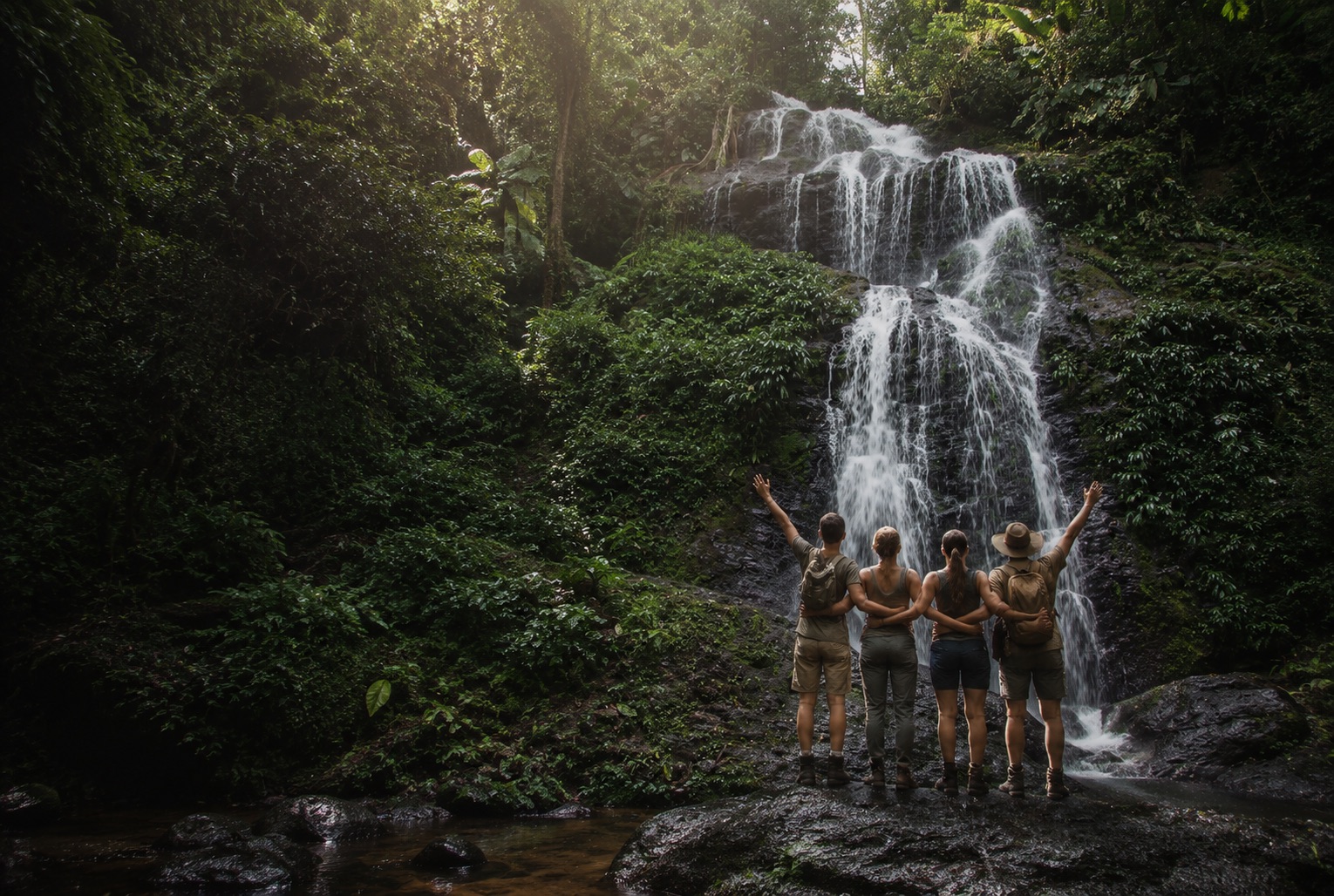 Rainforest and waterfalls at Brownsberg