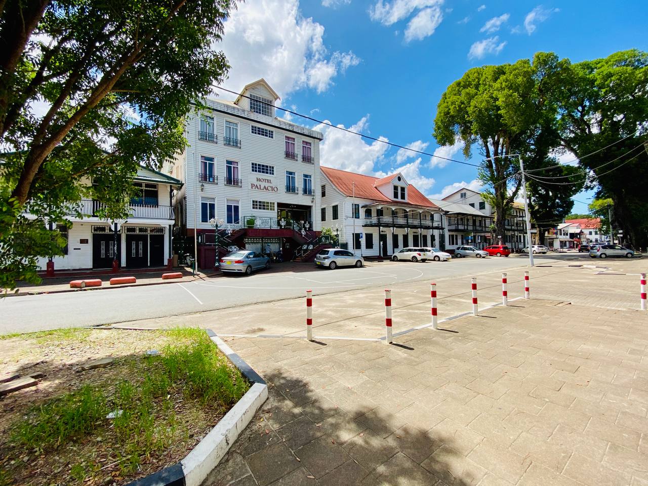 Hotel Palacio building on Heerenstraat in Paramaribo's historic centre